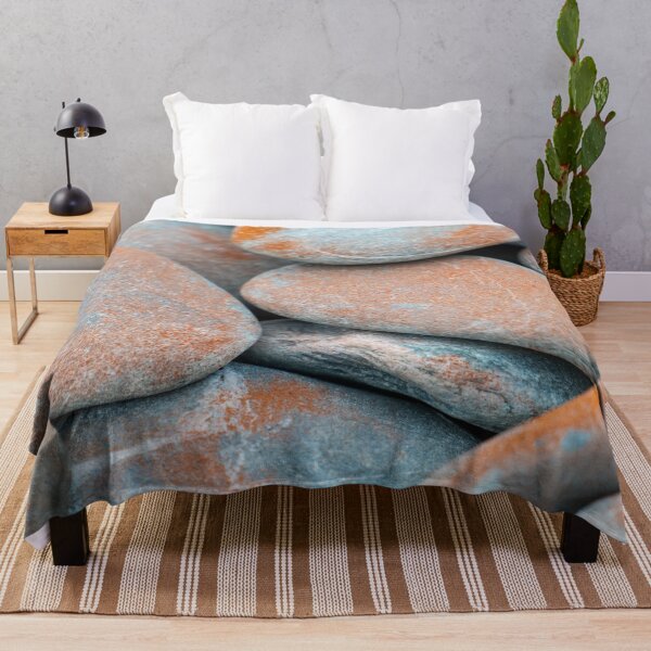 Item preview, Beach stones in grey with orange coloured lichen growth designed and sold by Brian Scantlebury.