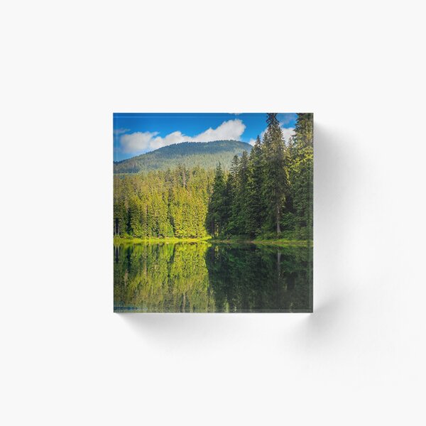 mountain lake among the forest Acrylic Block