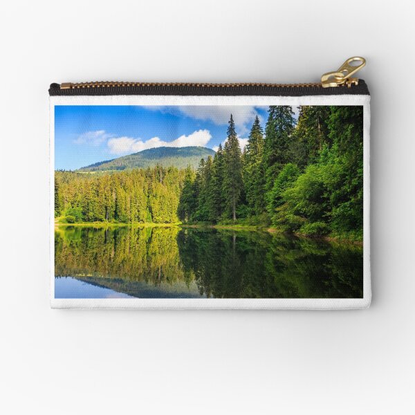mountain lake among the forest Zipper Pouch