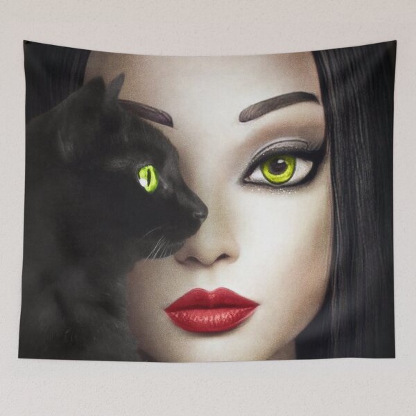 Item preview, The Witch and Cat Familiar designed and sold by orionlodubyal.