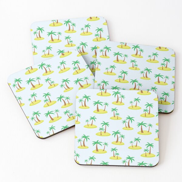 Item preview, Minimalist Green Palm Trees on Yellow  Island Pattern  designed and sold by Yasminepatterns .