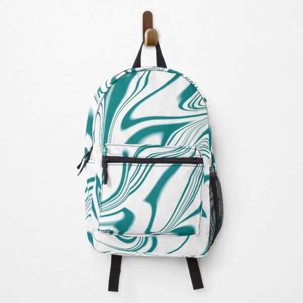 Item preview, Turquoise Teal and White Marble Liquid Swirl Contemporary Abstract designed and sold by jays-artworks.