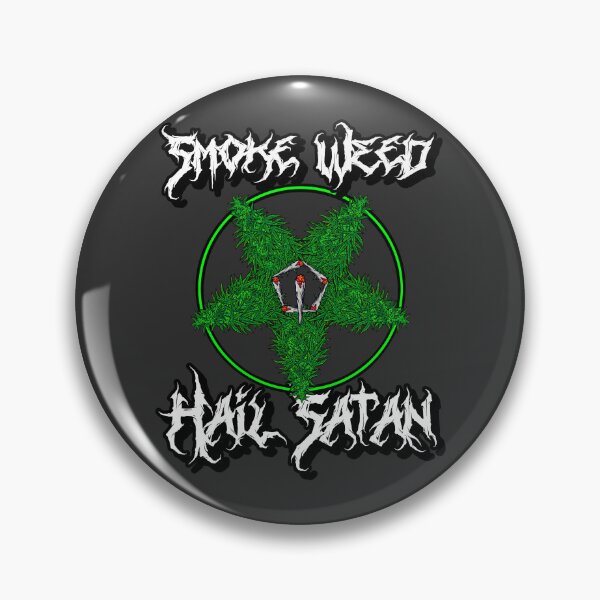 Item preview, Smoke weed hail Satan - Cannabis Pentagram  designed and sold by YomeHayin.