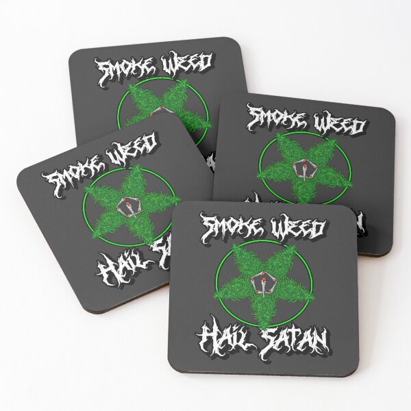 Item preview, Smoke weed hail Satan - Cannabis Pentagram  designed and sold by YomeHayin.