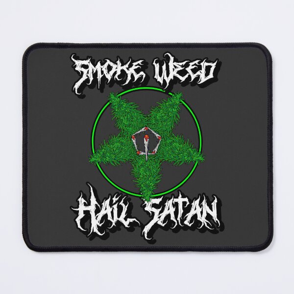 Item preview, Smoke weed hail Satan - Cannabis Pentagram designed and sold by YomeHayin.