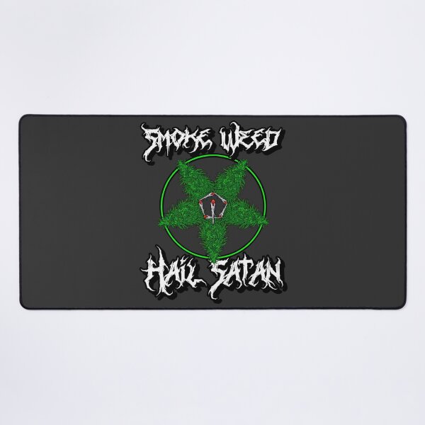 Item preview, Smoke weed hail Satan - Cannabis Pentagram designed and sold by YomeHayin.