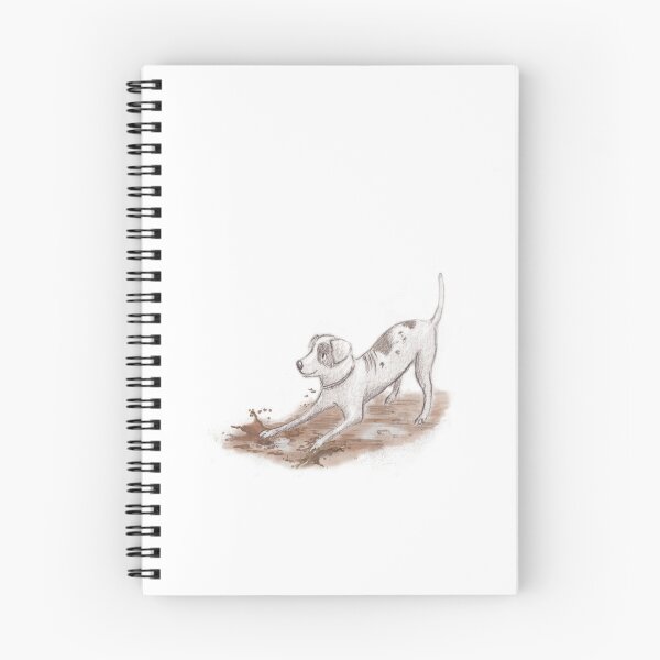 Item preview, Mix-breed patch dog playing in the mud designed and sold by siskikalla.