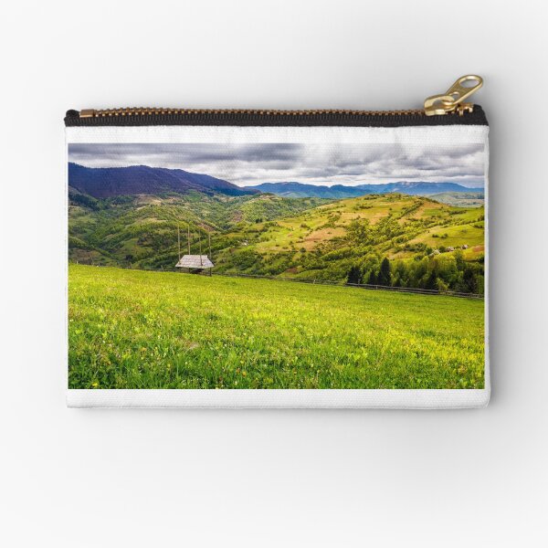 agricultural field in mountains Zipper Pouch