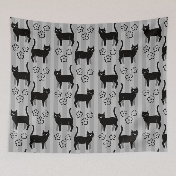 Item preview, Black cats, pattern,  designed and sold by LuFilu.