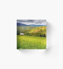 agricultural field in mountains Acrylic Block