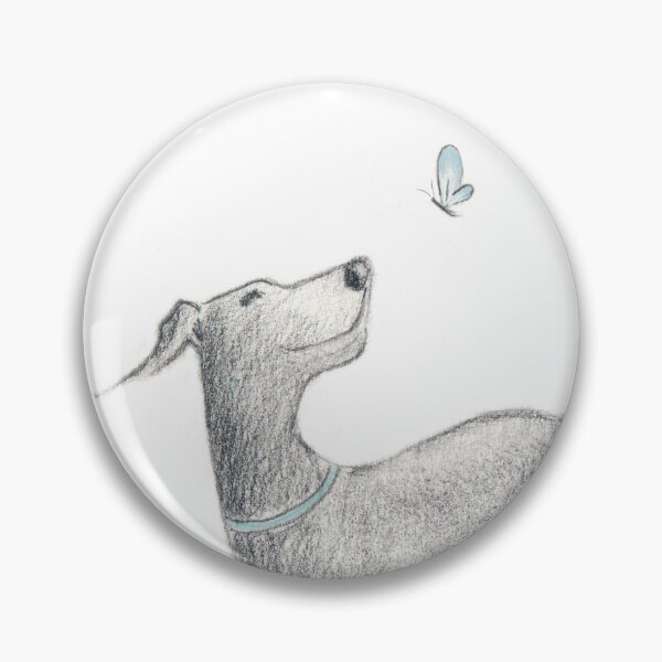 Item preview, Weimaraner with butterfly blue designed and sold by siskikalla.