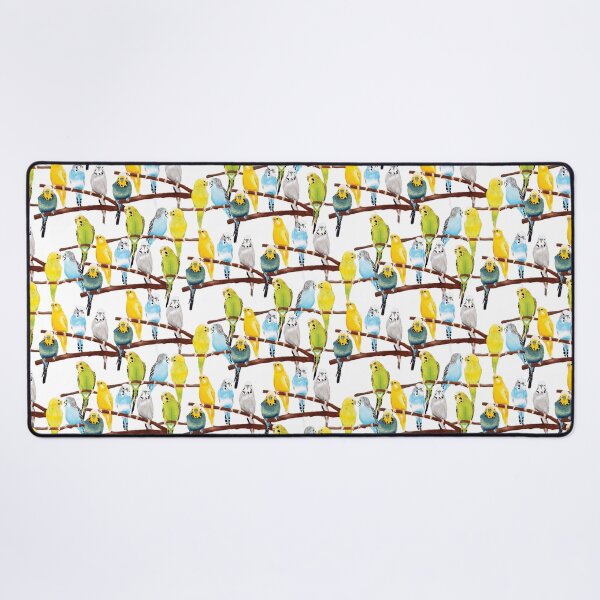 Item preview, Budgie pattern watercolour designed and sold by By Kelly Attenborough.
