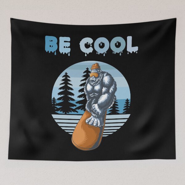 Item preview, Be Cool Retro Yeti Snowboarder designed and sold by DancingBuddha.
