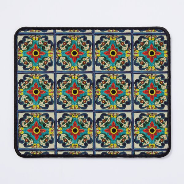 Item preview, Colorful flower bouquet mexican tile floral pattern designed and sold by T-Mex.