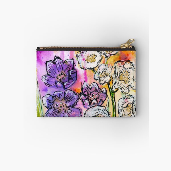 Item preview, Purple and White Wildflowers Watercolor Painting designed and sold by JoanneHerrmann.