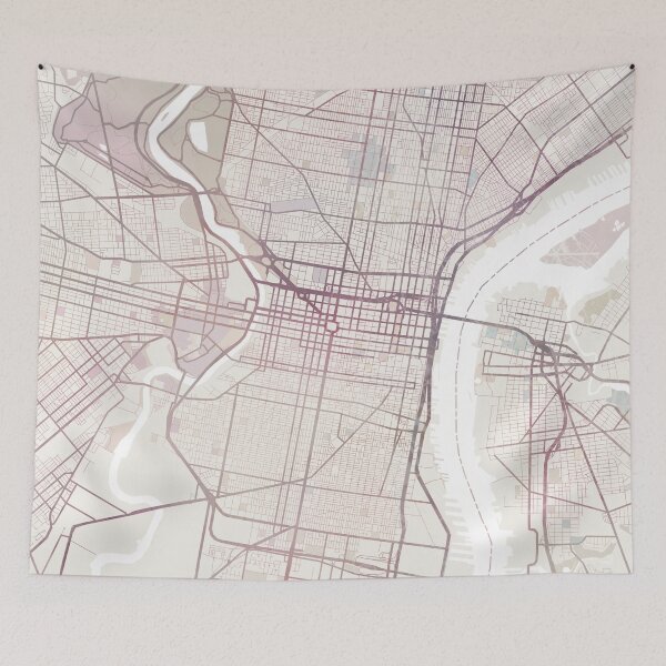Item preview, Philadelphia Map, Philadelphia City, Philadelphia Pennsylvania  designed and sold by TheRedFinch.