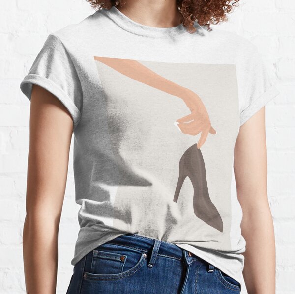 Nude Woman in High Heels T-Shirt