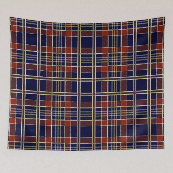 Item preview, Plaid Clan Forbes Tartan Navy Gold Red Pattern designed and sold by mystylecorner.