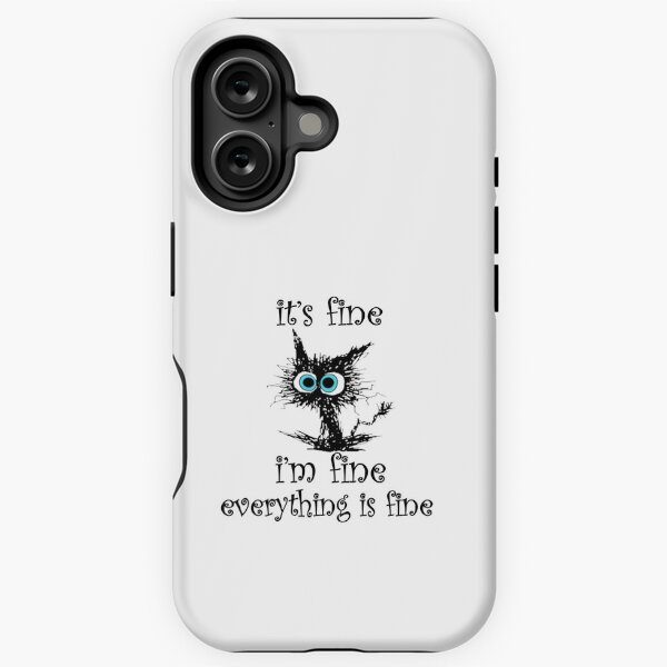 Vista previa del artículo con la obra «Está bien Estoy bien Todo está bien Gato gracioso», diseñado y vendido por Genius-store.