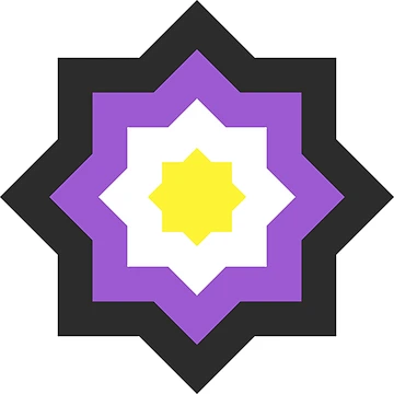 Artwork thumbnail, Nonbinary Pride Star Pattern by PatternSalad