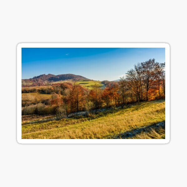 mountain rural area in late autumn Sticker