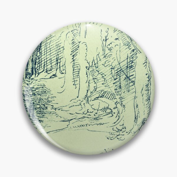 Item preview, Forest glade with a walled fountain by which two men are sitting  designed and sold by Golido.