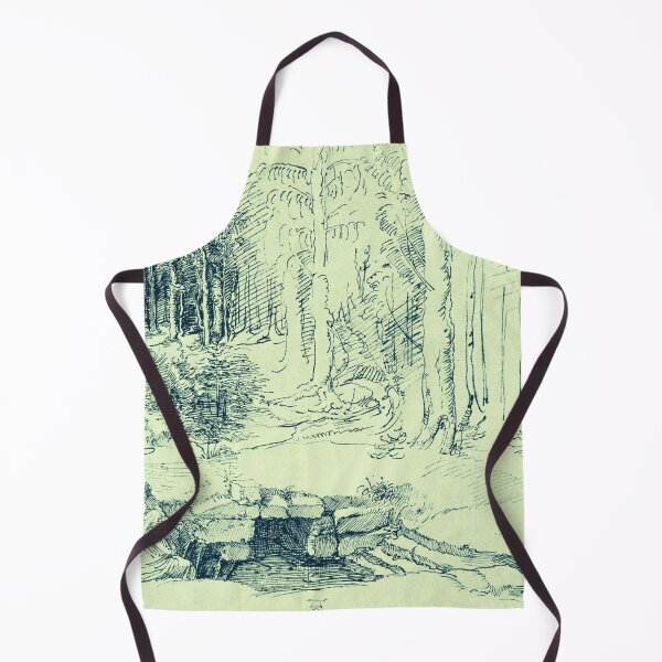 Item preview, Forest glade with a walled fountain by which two men are sitting  designed and sold by Golido.