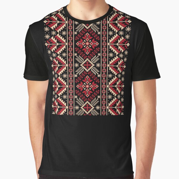 Artikel-Vorschau von Ukrainische Ornamente, ukrainische Vyshyvanka-Ornamente | Europäische ukrainische Damen-Stickerei-Blumenmuster-rote schwarze Blumen-ukrainische Andenken für sie, designt und verkauft von GaliaTati.