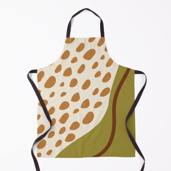 Item preview,  Warm Green Toned Dots Boho Abstract Shapes  Design designed and sold by zedonee.