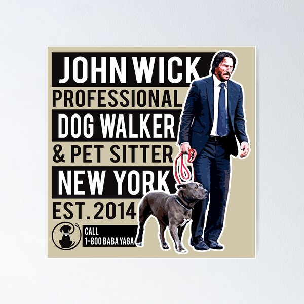 Artikel-Vorschau von John Wick Professioneller Hundeausführer, designt und verkauft von Alema Art.
