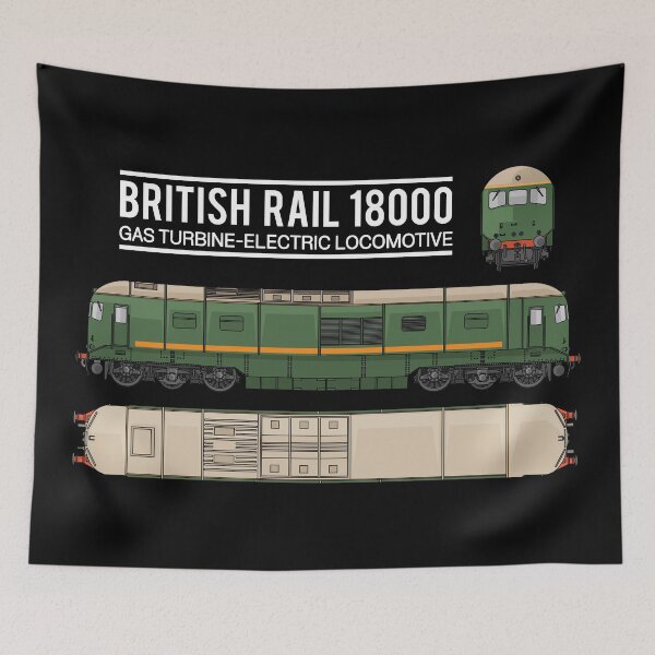 Item preview, British Rail 18000 Gas Turbine-electric Locomotive Diagram Gift designed and sold by Maljonic.