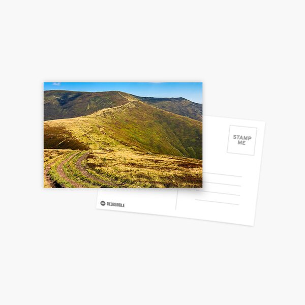 road through the mountain ridge Postcard