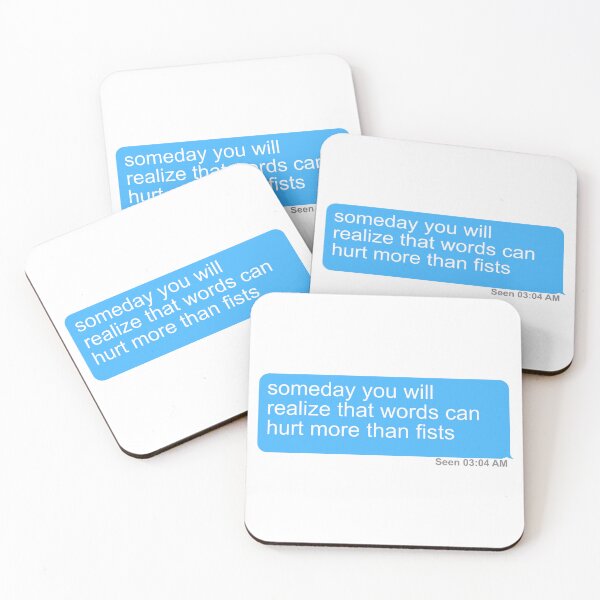 Item preview, Words hurt more than fists designed and sold by Casparbuisness.