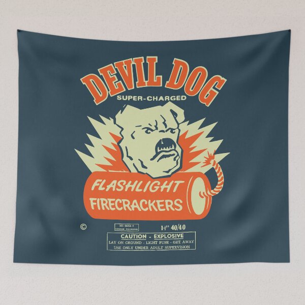 Item preview, Vintage Devil Dog Flashlight Firecrackers designed and sold by jesseladret.