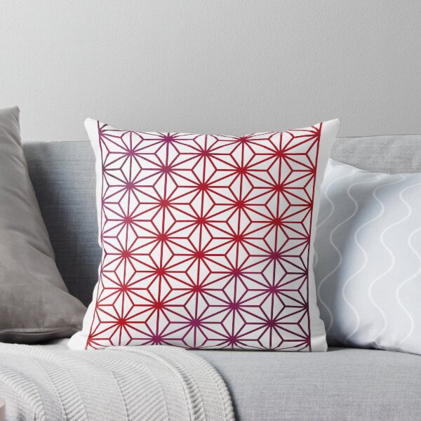 Item preview, Sashiko Hemp-Leaf Pattern (Red & Purple Wave Colour) designed and sold by Louis-Reid.