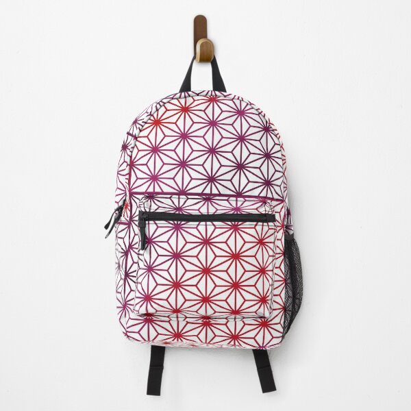 Item preview, Sashiko Hemp-Leaf Pattern (Red & Purple Wave Colour) designed and sold by Louis-Reid.