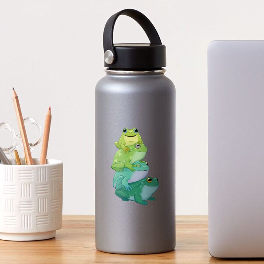 Sticky frog stack Sticker