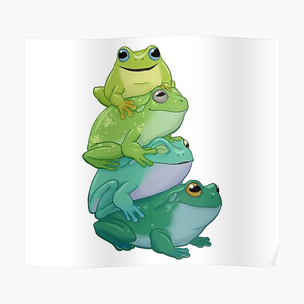 Sticky frog stack Poster