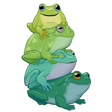 Artwork thumbnail, Sticky frog stack by Kmoonleaf