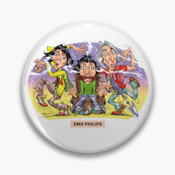 Item preview, Emo Philips - An illustration by Paul Cemmick designed and sold by TIGERDAVER.