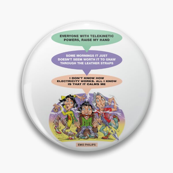 Item preview, Emo Philips - An illustration by Paul Cemmick designed and sold by TIGERDAVER.
