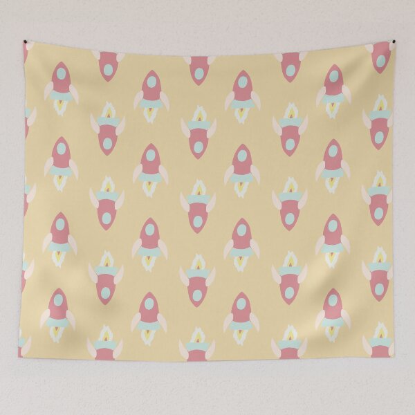 Item preview, Rockets in yellow, pink and mint green designed and sold by Ashleigh Fish.