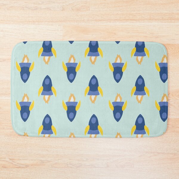 Item preview, Rockets in blue, yellow and mint green designed and sold by Ashleigh Fish.
