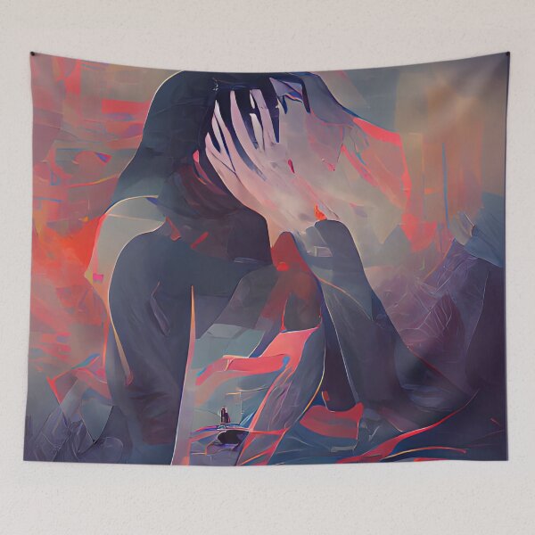 Item preview, Anguish Creepy Abstract Art designed and sold by CreepyKaleidopi.