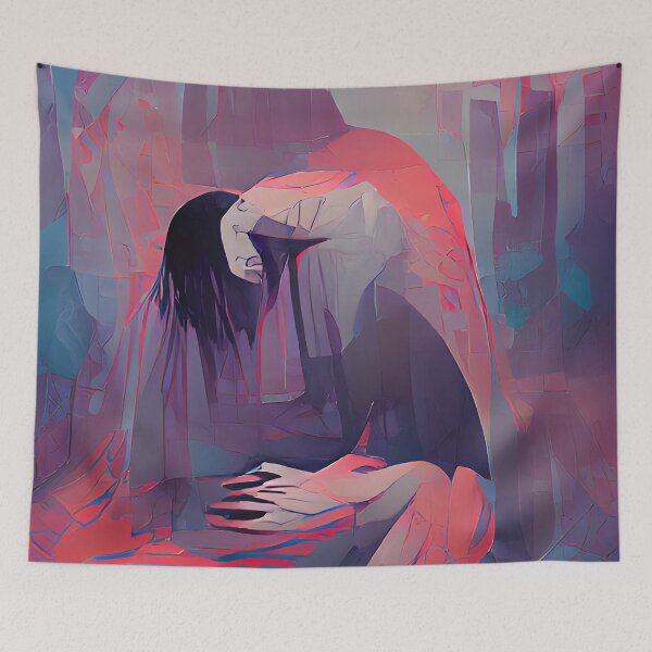 Item preview, Distraught Creepy Abstract Art designed and sold by CreepyKaleidopi.
