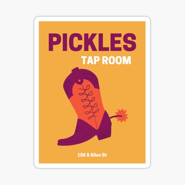 "Bill Pickles Tap room" Sticker for Sale by sarahrose20 Redbubble