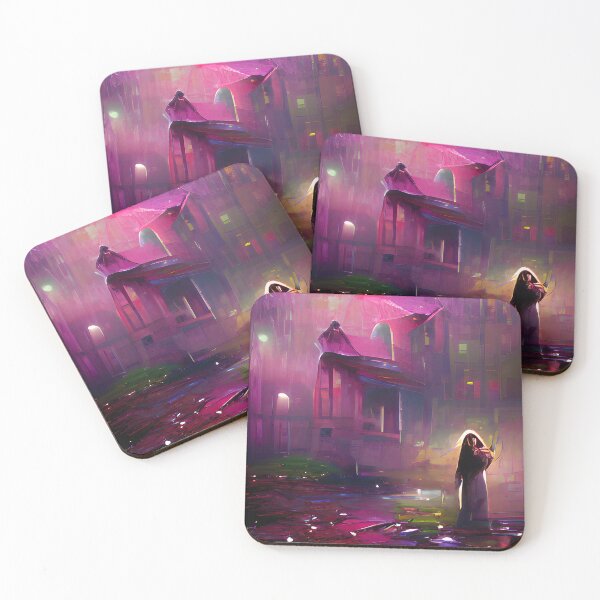 Item preview, Lost Rainy Night Creepy Abstract Art designed and sold by CreepyKaleidopi.