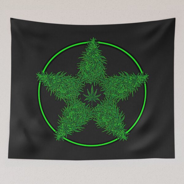 Item preview, Cannabis pentacle stoner witch design designed and sold by YomeHayin.