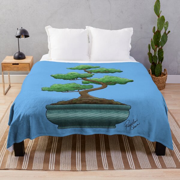 Item preview, Bonsai in blue dish, Digital Illustration Art. designed and sold by Random Shern Creations.
