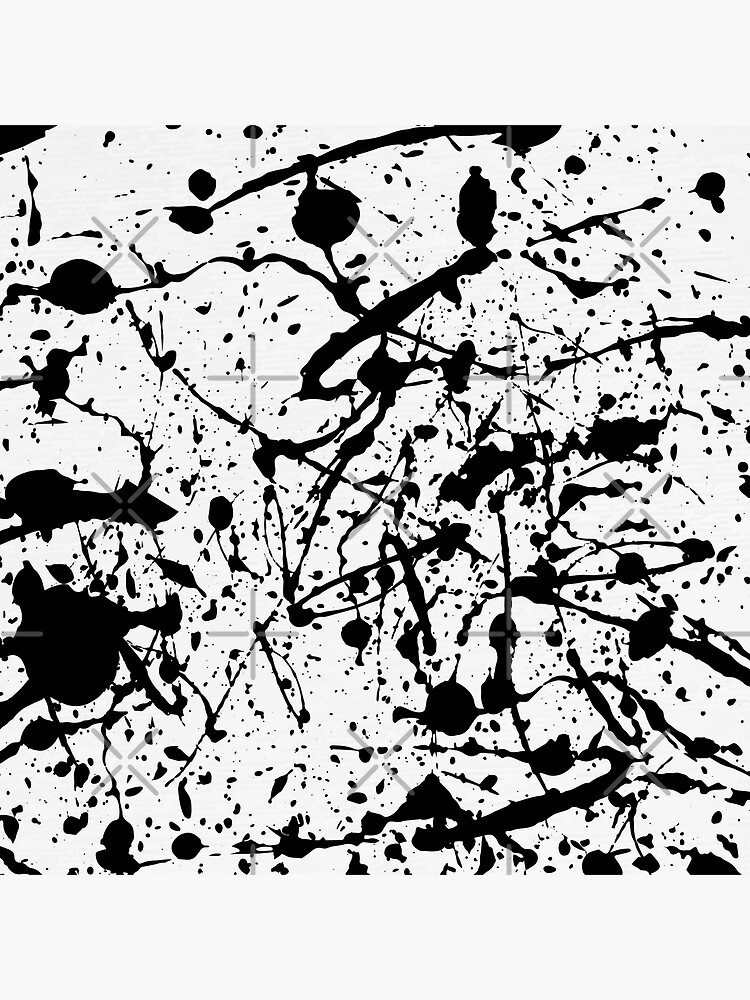 "Black and White Paint Splatter" Poster for Sale by MRoseDesigns